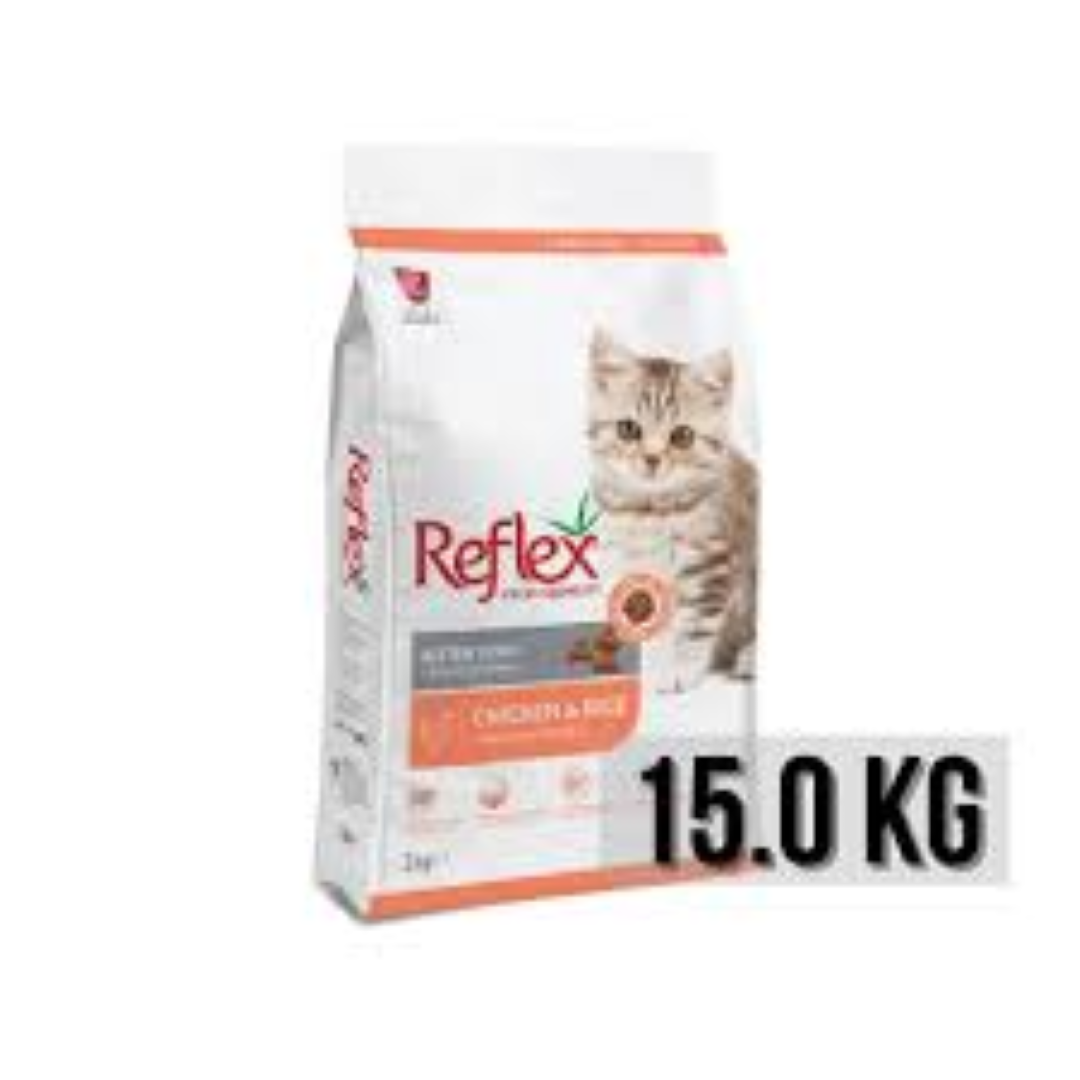 REFLEX KITTEN FOOD CHICKEN N RICE 15KG